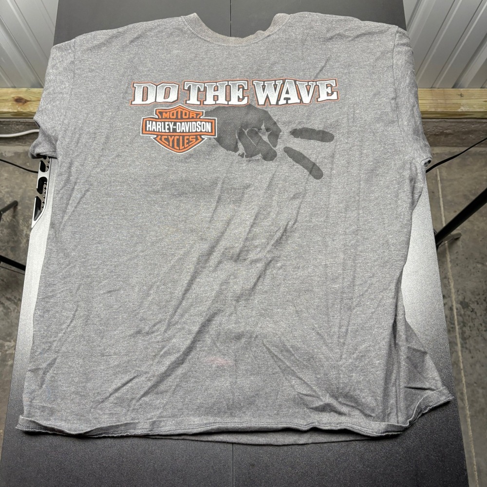 Harley Davidson Do The Wave Gray Graphic T-Shirt XL Barnett El‎ Paso TX